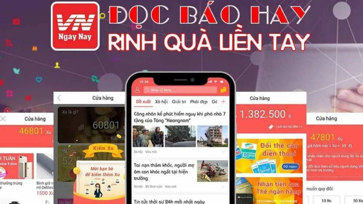 App đọc báo kiếm tiền online VN Ngày Nay