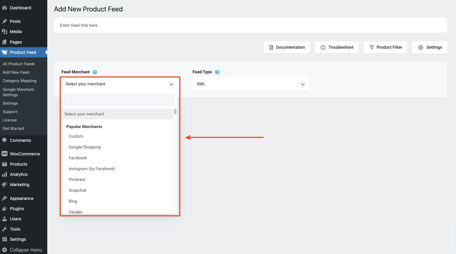 Setting Google Feed E1764661862769
